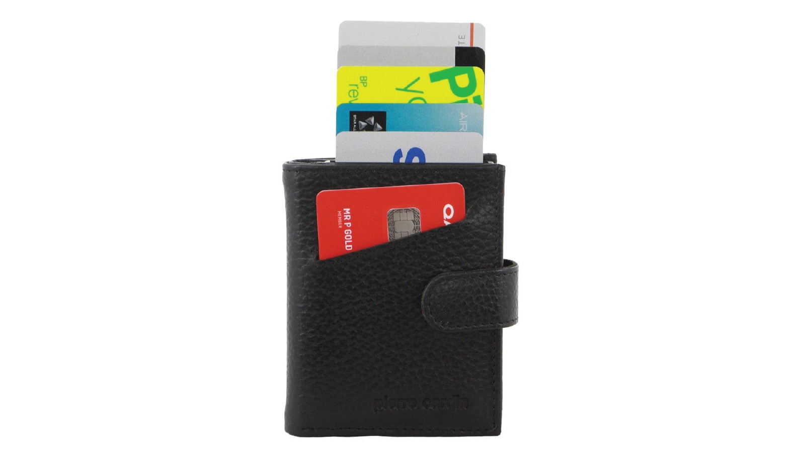Pierre Cardin Leather Smart Slide Card Holder - Black