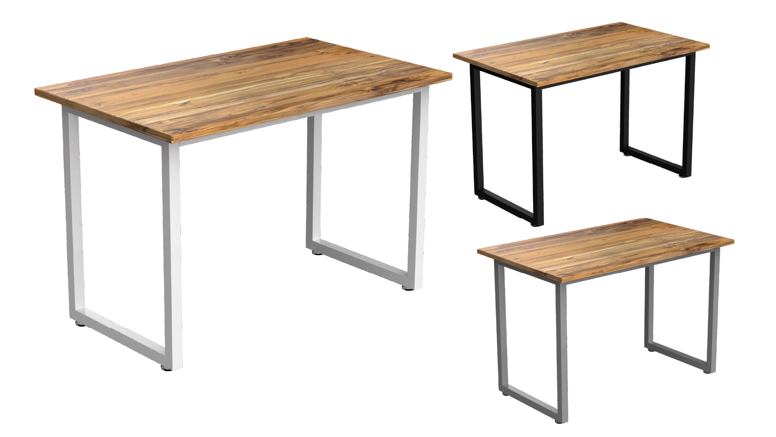 Desky Teak Fixed Office Side Table