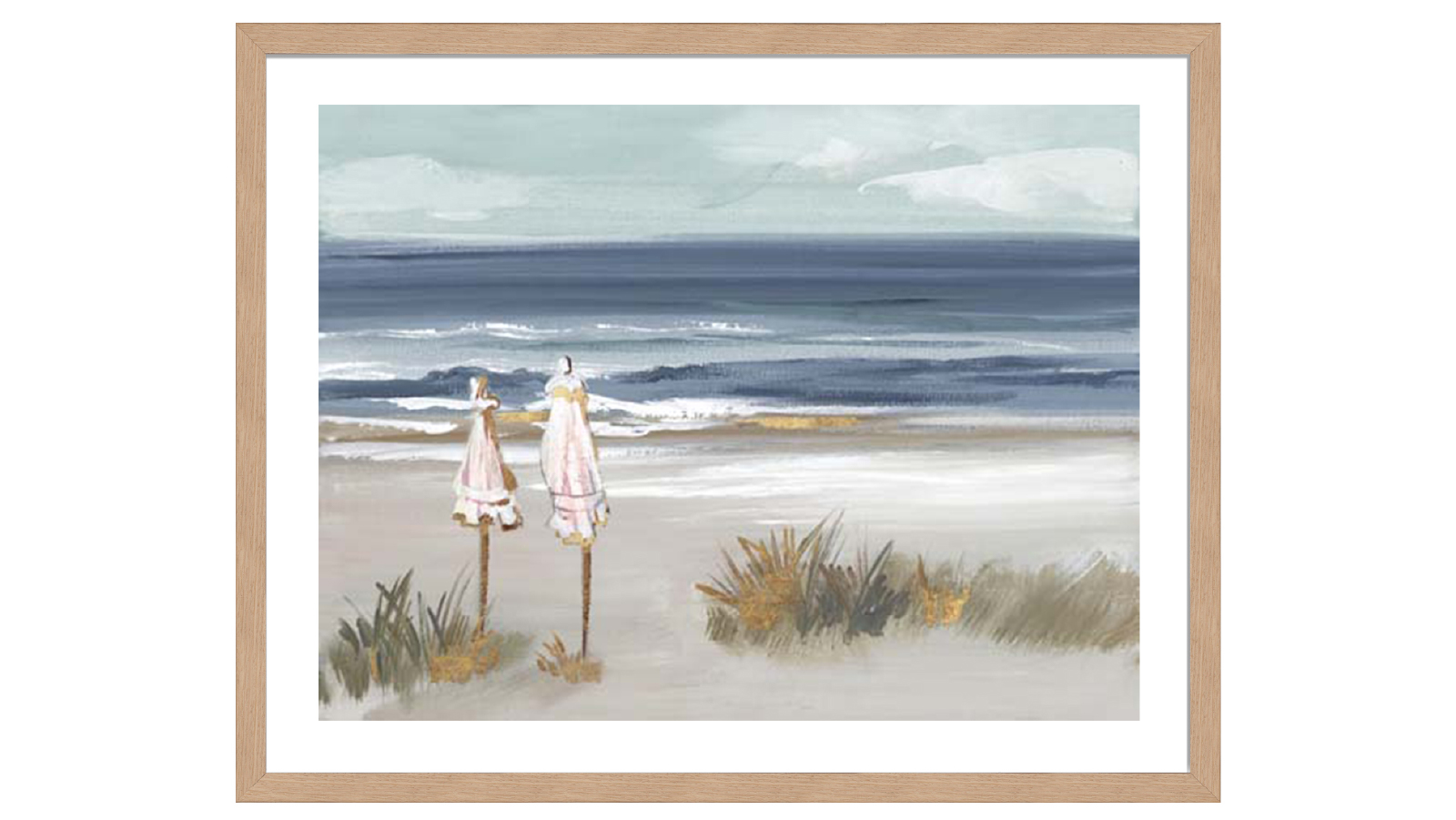 La Grolla Summer Vacation I Box Natural Frame Wall Art - 96 x 76cm