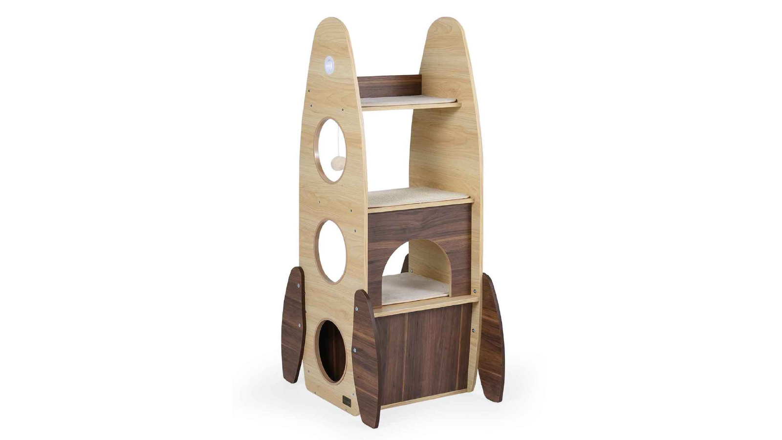 Costway 120cm 2-Storey Wooden Cat Tree