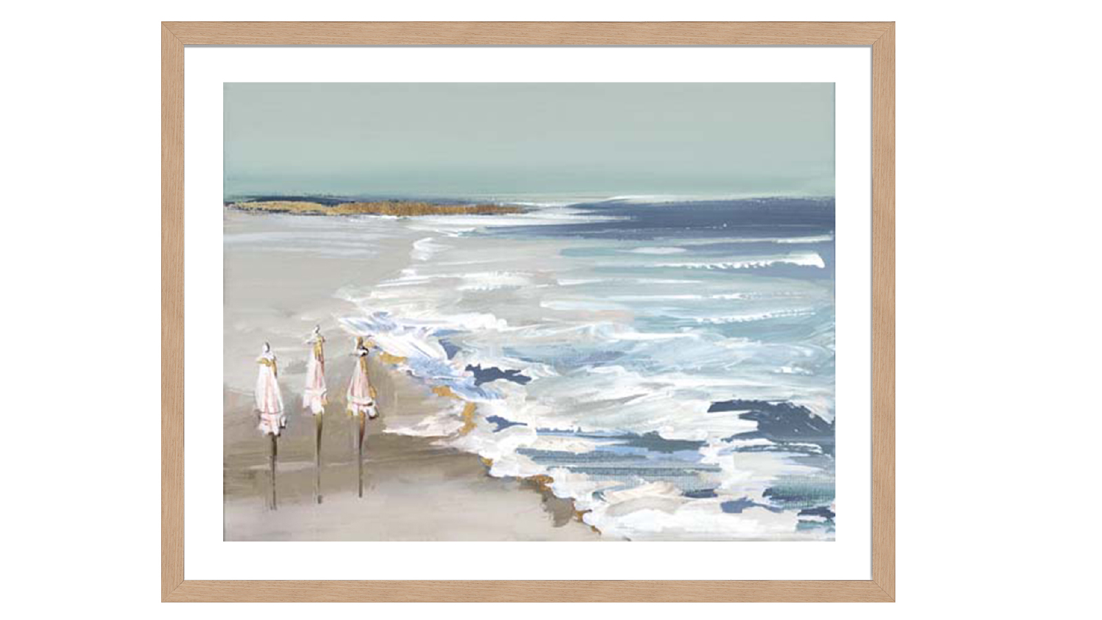 La Grolla Summer Vacation II Box Natural Frame Wall Art