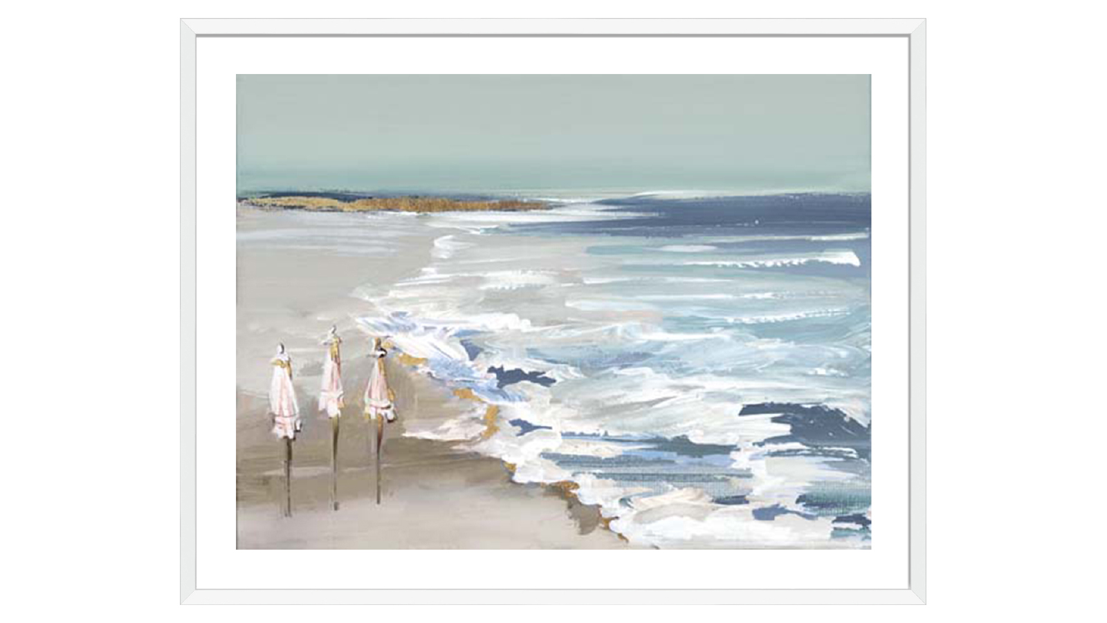 La Grolla Summer Vacation II Box White Frame Wall Art