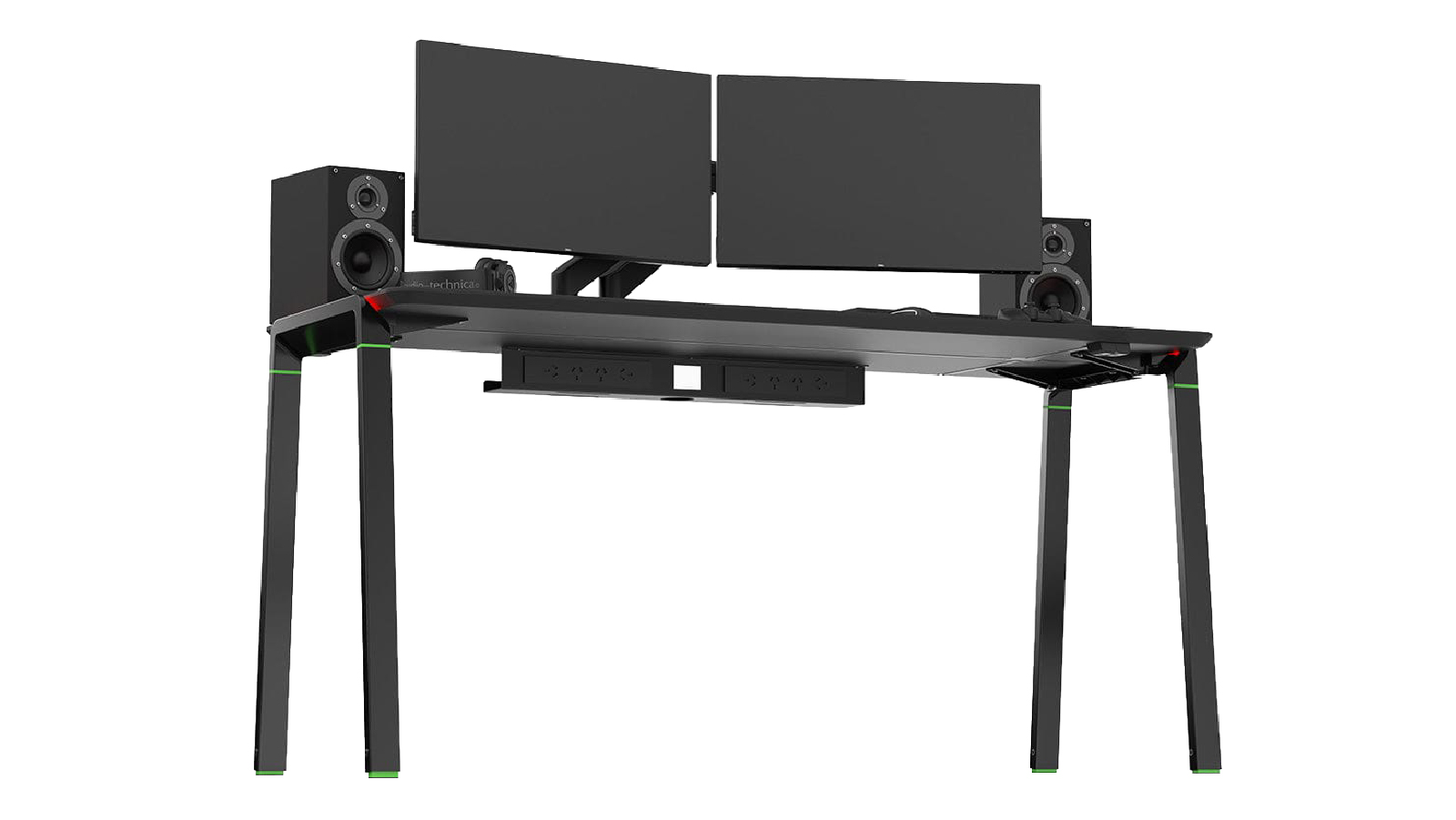 Desky RGB LED Gaming Desk - Cable Tray + 8 Powerpoints