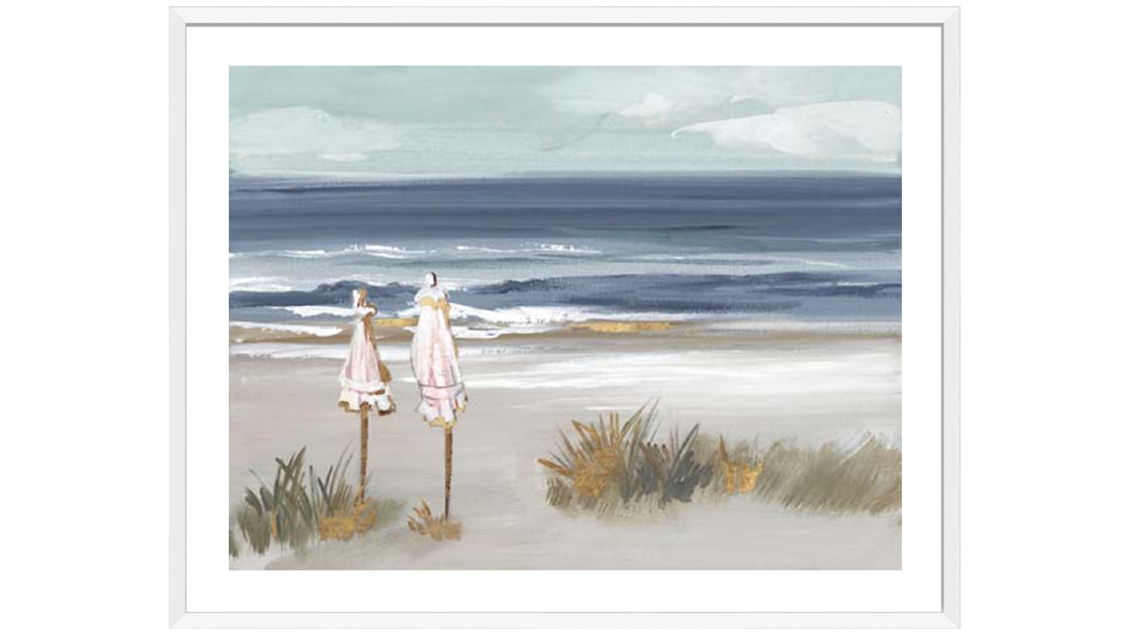 La Grolla Summer Vacation I Box White Frame Wall Art - 74 x 59cm