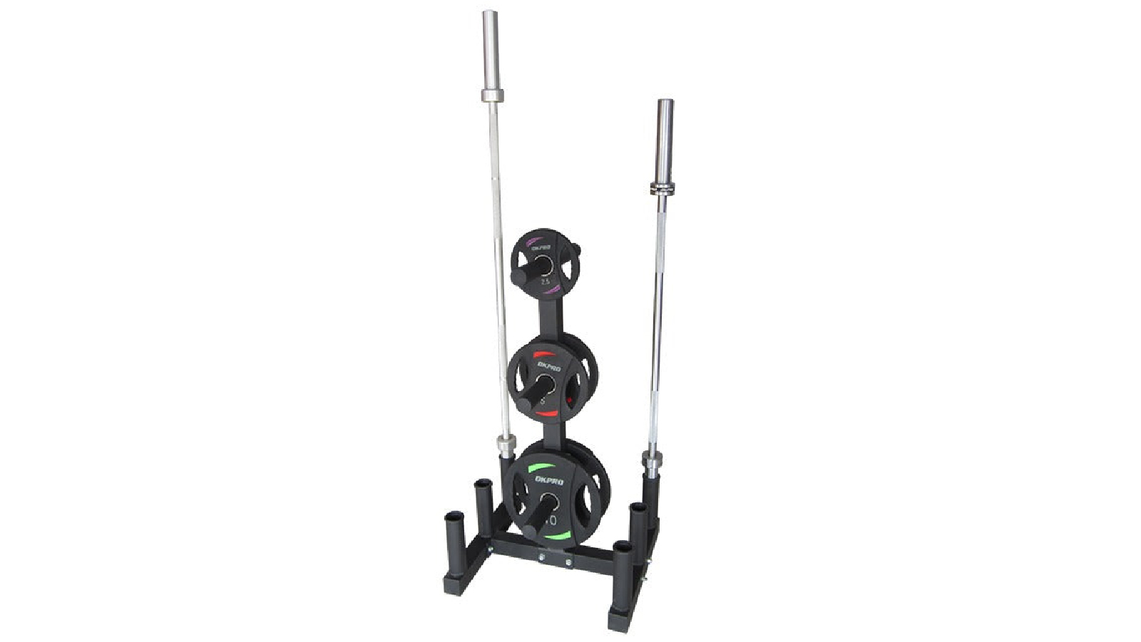 Fitness Hero Olympic Weight Plate and Barbell Storage Tree