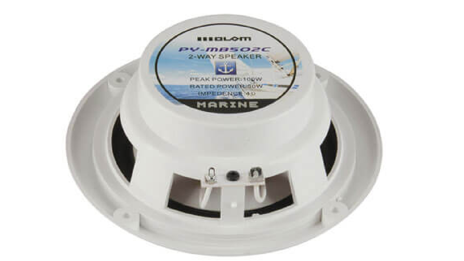 Latestbuy 5 Inch White Response Marine Coaxial 2-Way Speakers