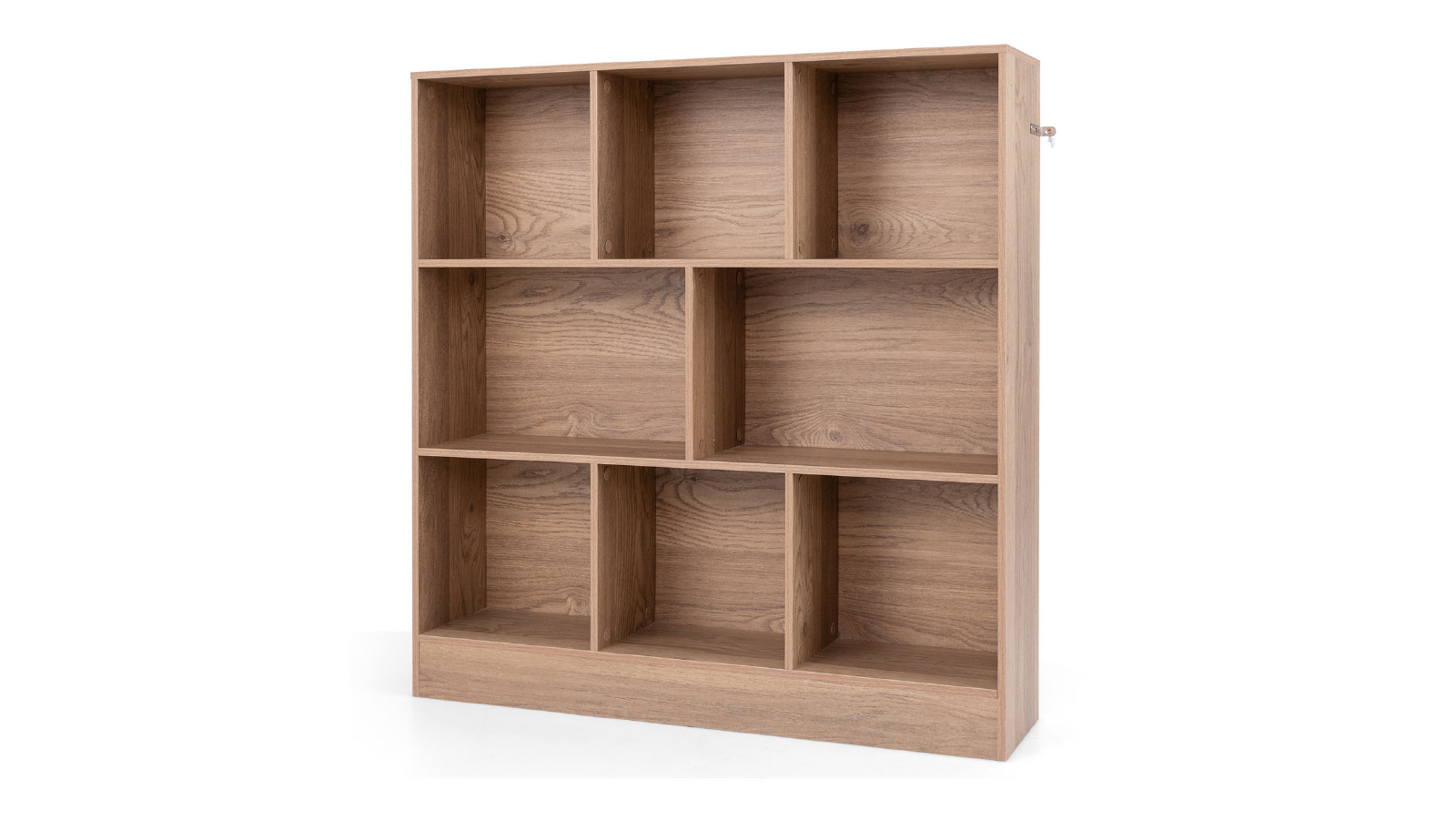 Costway 3 Tier 100 x 24 x 104cm  Storage Bookshelf  - Natural