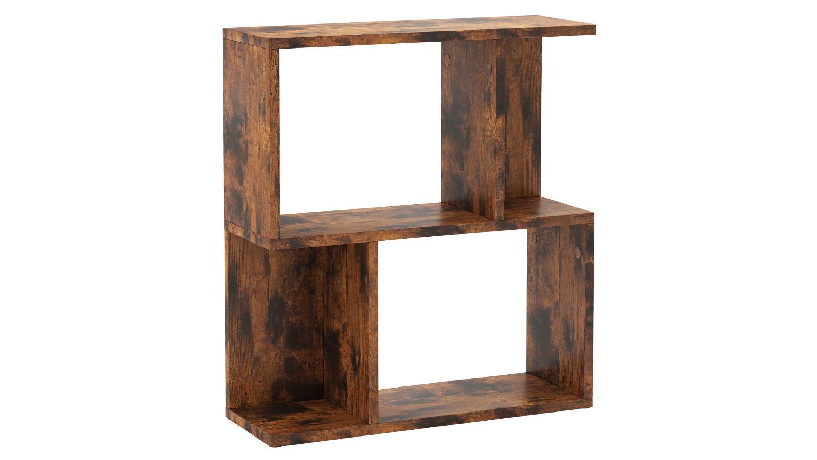 Costway 3 Tier Rustic Freestanding Bookcase - Brown