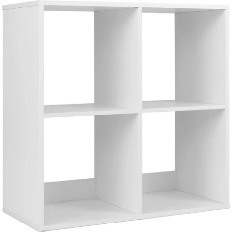 Costway 4 Tier Open Display Bookshelf - White
