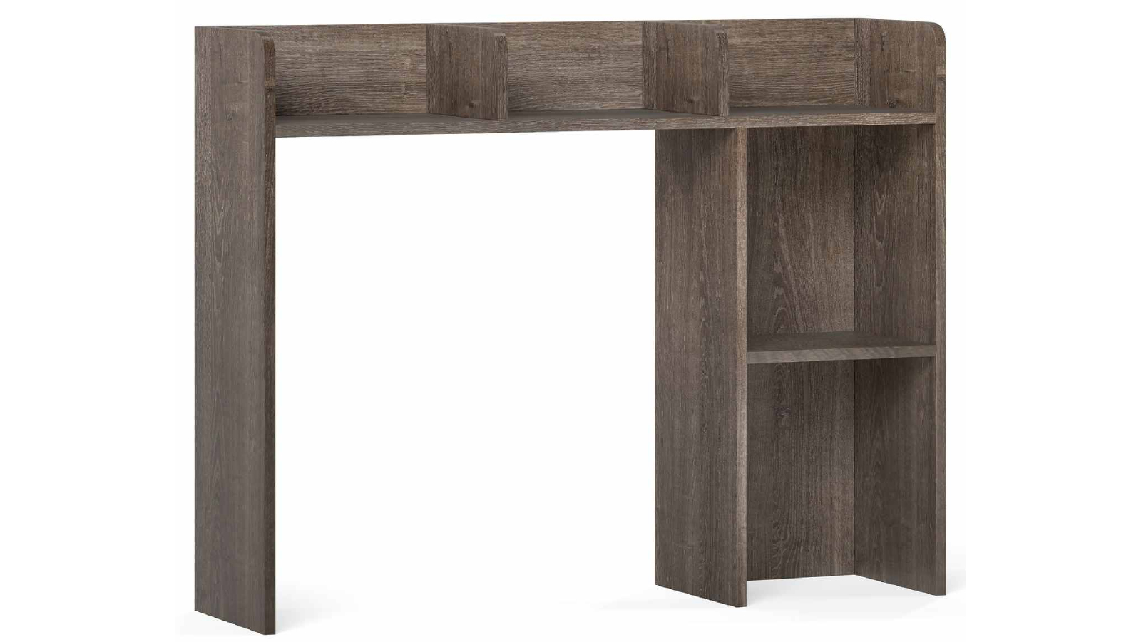 Costway Bookshelf Wood Display Rack with 4 Shelves and Open Compartment Storage - Grey