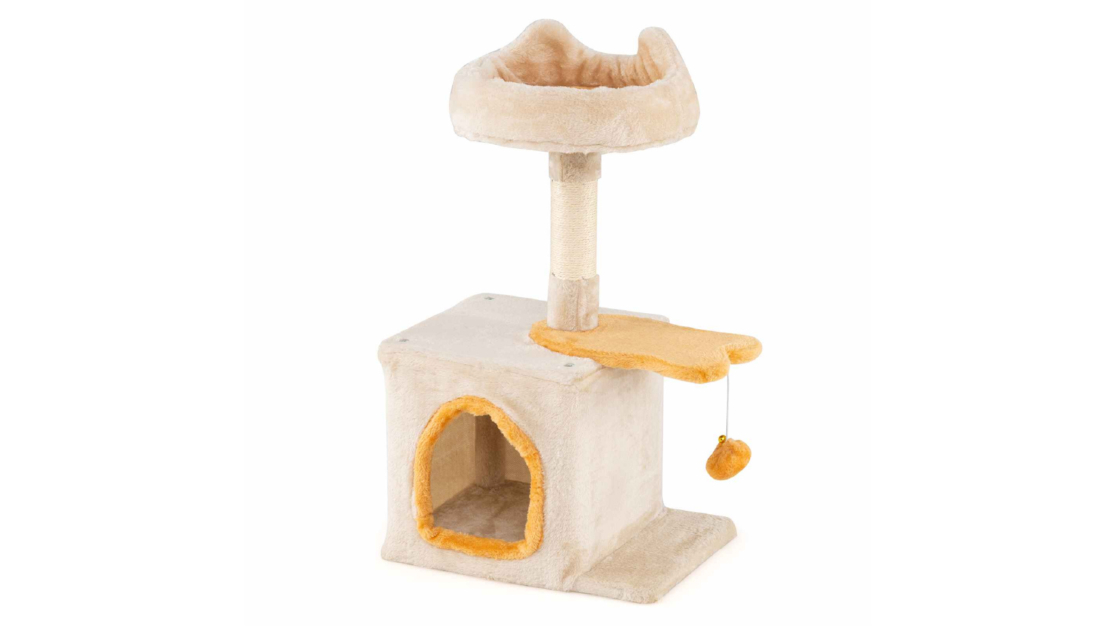 Costway Sisal Scratching Posts Fish Shape Cat Tree Indoor Tower