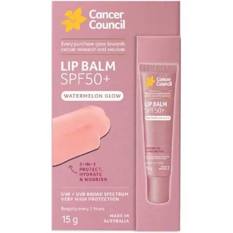 Cancer Council Watermelon Glow SPF 50 Plus Lip Balm - 15g
