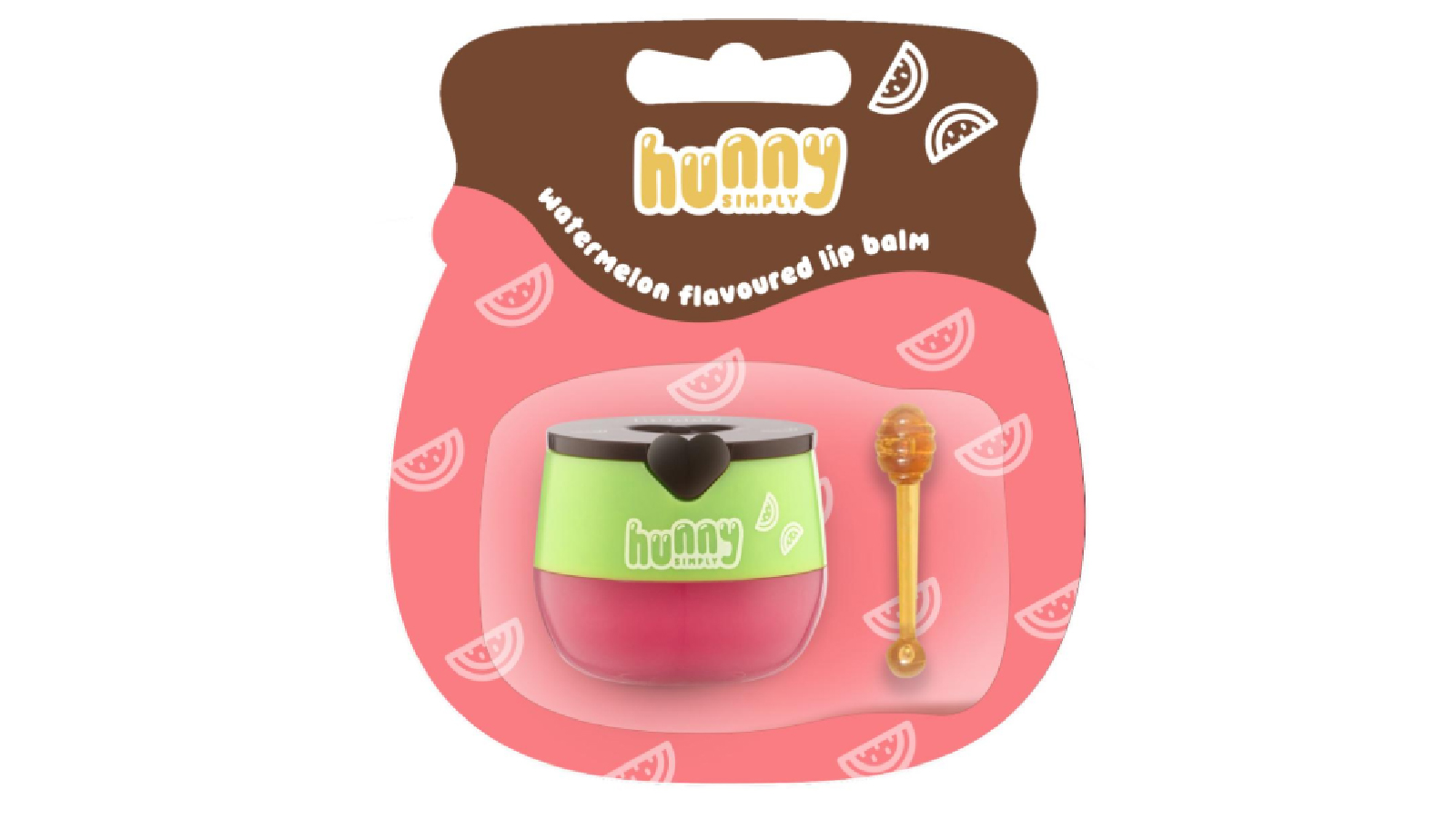 Hunny Simply Watermelon Flavoured Honeypot Lip Balm for Dry Chapped Lips - 6.5g