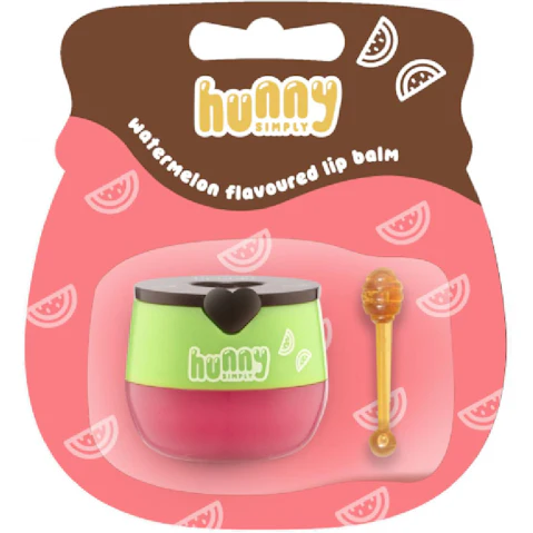 Hunny Simply Watermelon Flavoured Honeypot Lip Balm for Dry Chapped Lips - 6.5g