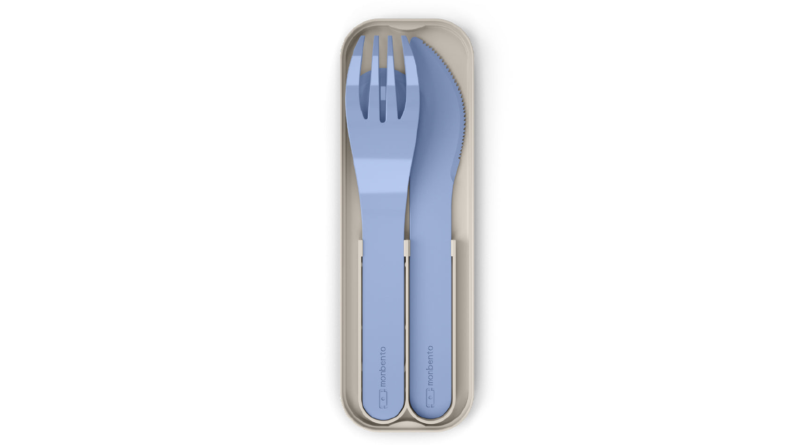 Monbento MB Pocket Plastic Cutlery Set - Blue Infinity