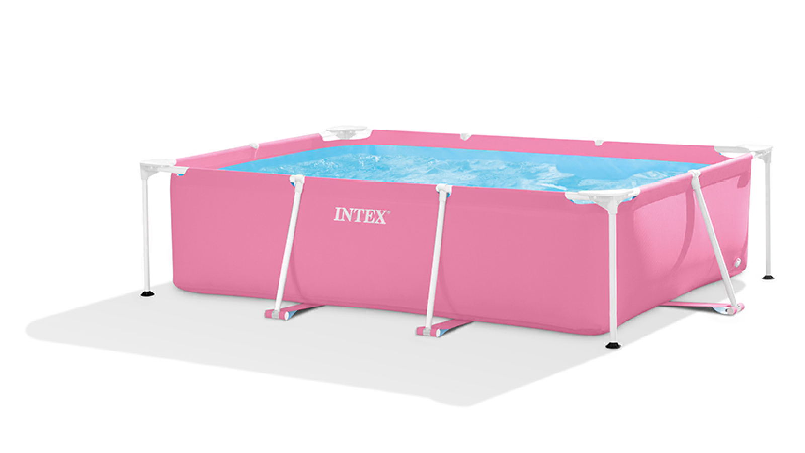 Intex 2.2 x 1.5m Rectangular Frame Above Ground Pool - Pink