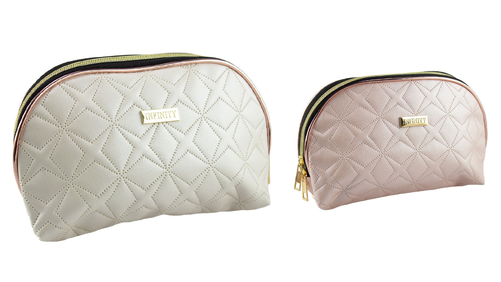 Lulu Grace Star Embossed Clam Shell Cosmetic Bag 