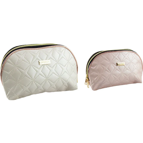 Lulu Grace Star Embossed Clam Shell Cosmetic Bag
