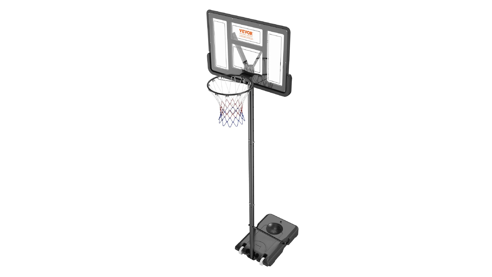 Pretty & Practical 13.4m Basketball Hoop with Wheels, Stand, and Fillable Base