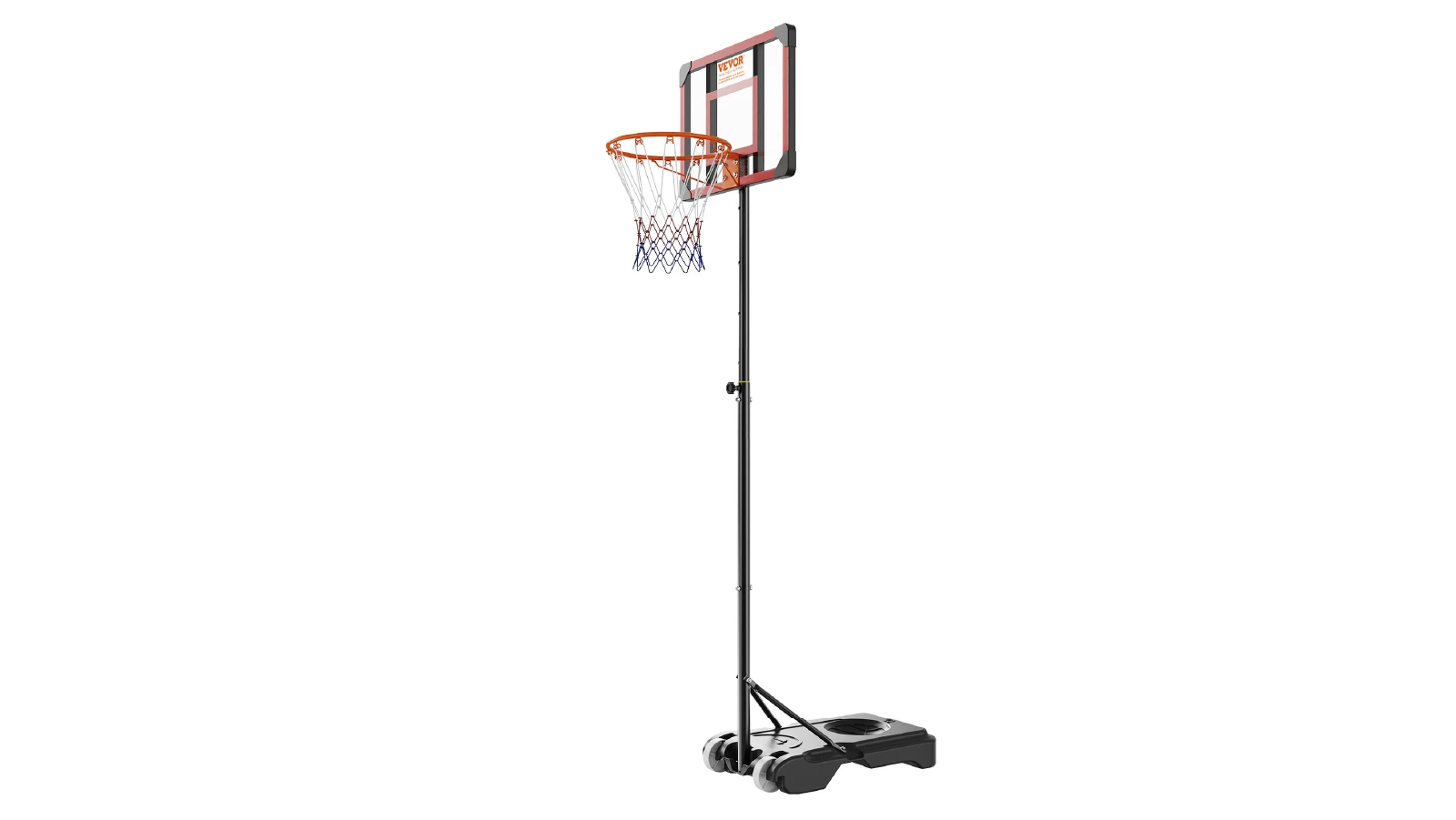 Pretty & Practical 8.5m Basketball Hoop with Wheels, Stand, and Fillable Base