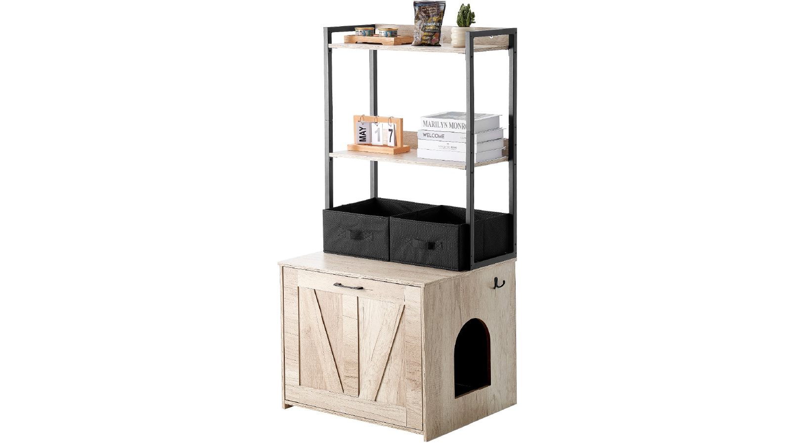 Pretty & Practical 0.6 x 0.5 x 1.27m Inch Cat Litter Box - Natural
