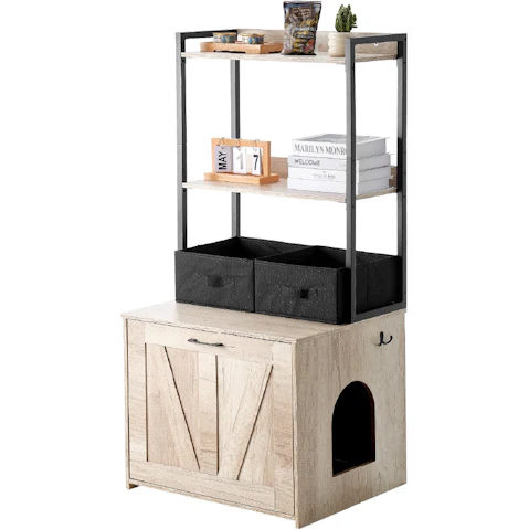 Pretty & Practical 0.6 x 0.5 x 1.27m Inch Cat Litter Box - Natural