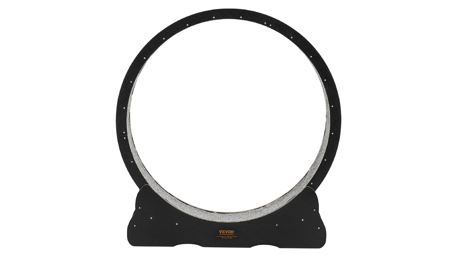 Pretty & Practica 120 cm Wooden Cat Running Wheel for Indoor Cats up to 12.7 kg with Carpeted Runway & Locking Mechanism - Black