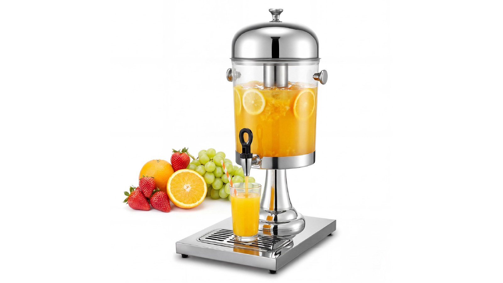 Hot and Cold Drink Dispenser with Stand Drip Tray - 8L