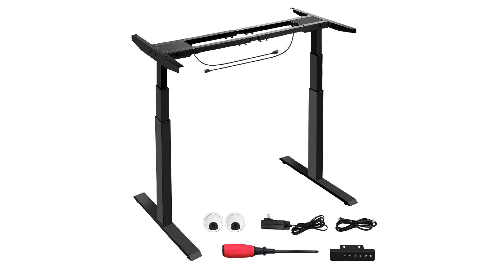 Luxsuite Stand Up Desk Frame Electric Sit and Heavy Duty Standup Table 