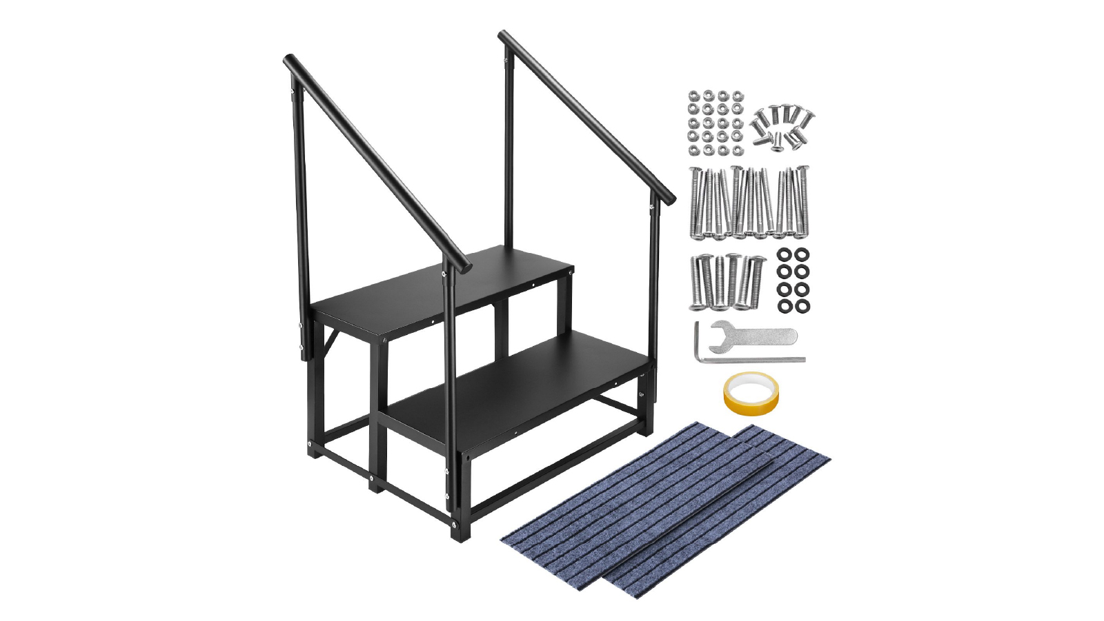  2 Step RV Stairs - Steel Carbon