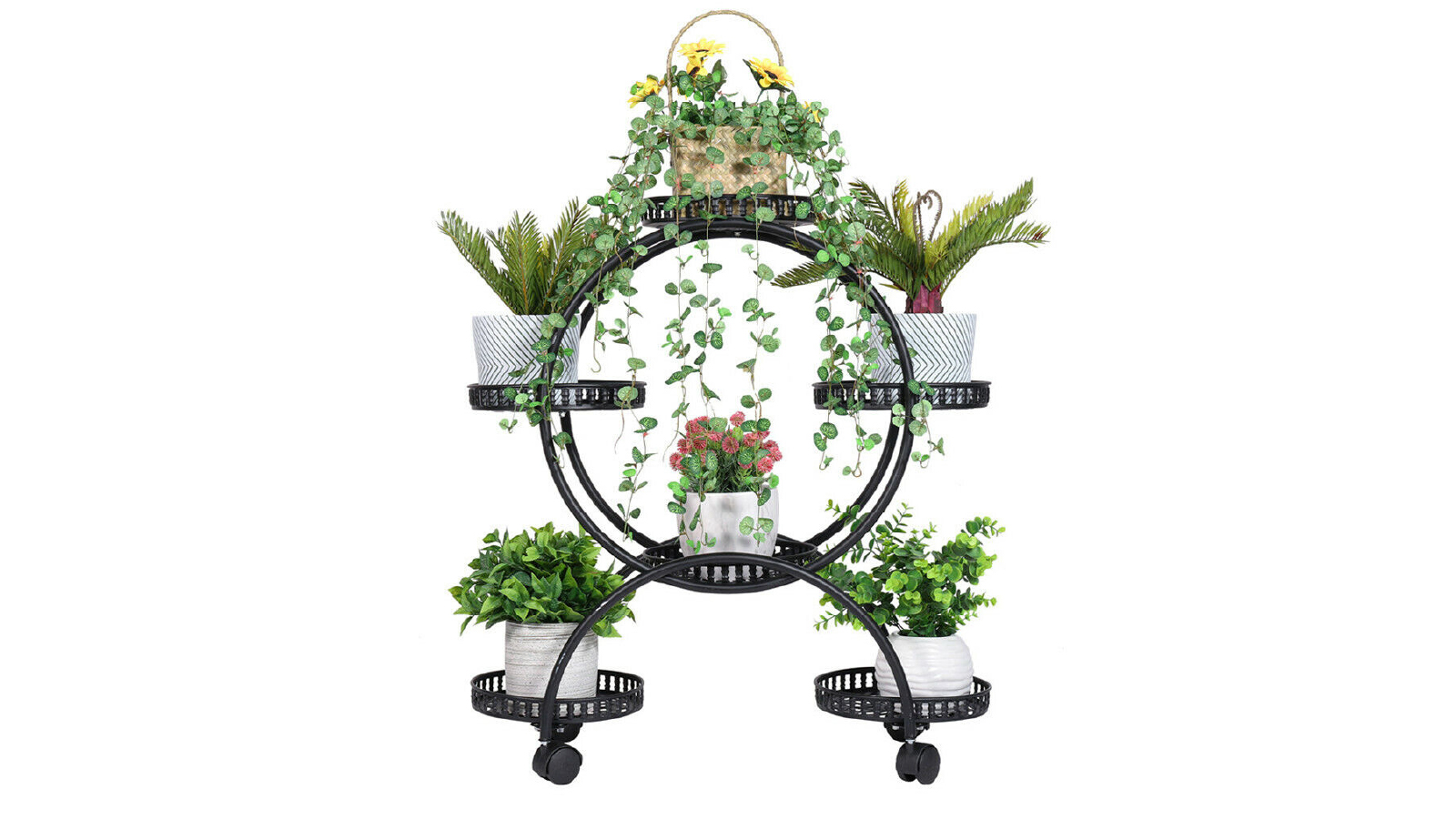 Pretty & Practical 4 Tier Metal Plant Stand Rack