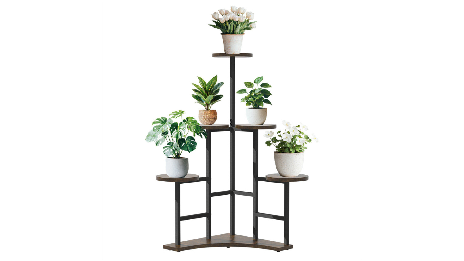 Pretty & Practical 6 Tier Corner Plant Shelf