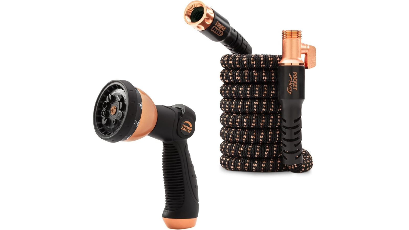 As Seen on TV Pocket Hose Copper Head 7.5m Expanding Garden Hose with Spray Nozzle