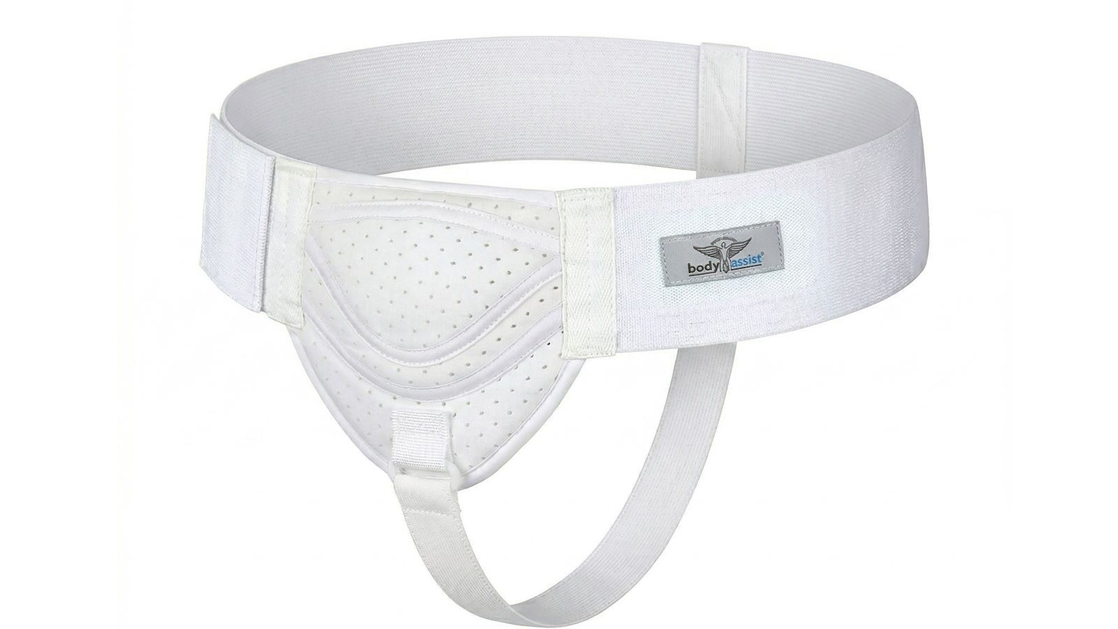 Bodyassist White Hernia Support Dual Cushions Truss - Small/Medium
