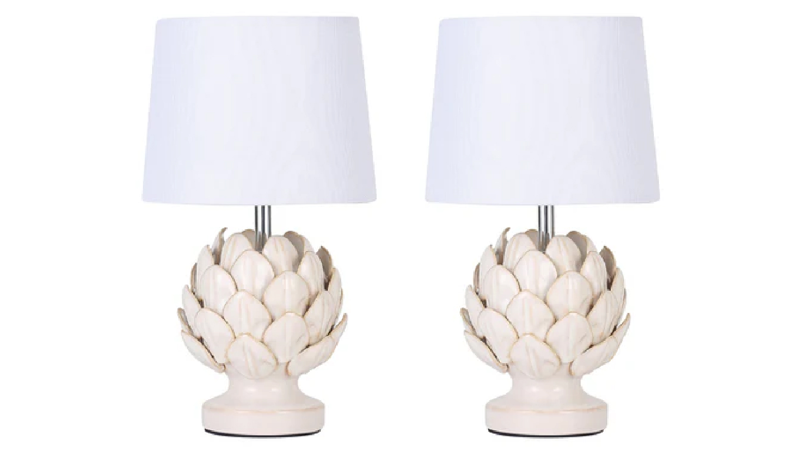 Lexi Lighting Set of 2 Tasha Artichoke Ceramic Table Lamp - Natural
