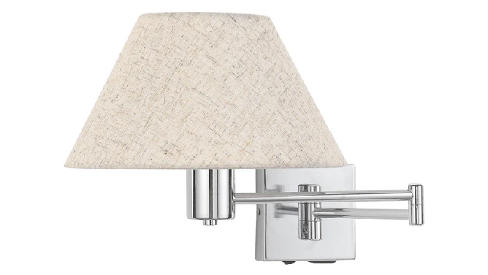 Lexi Lighting Elspet Swing Arm Wall Lamp with Charging Ports - Chrome