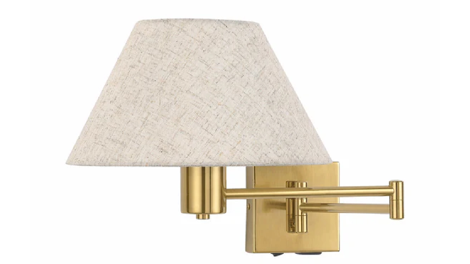 Lexi Lighting Elspet Swing Arm Wall Lamp with Charging Ports - Brass