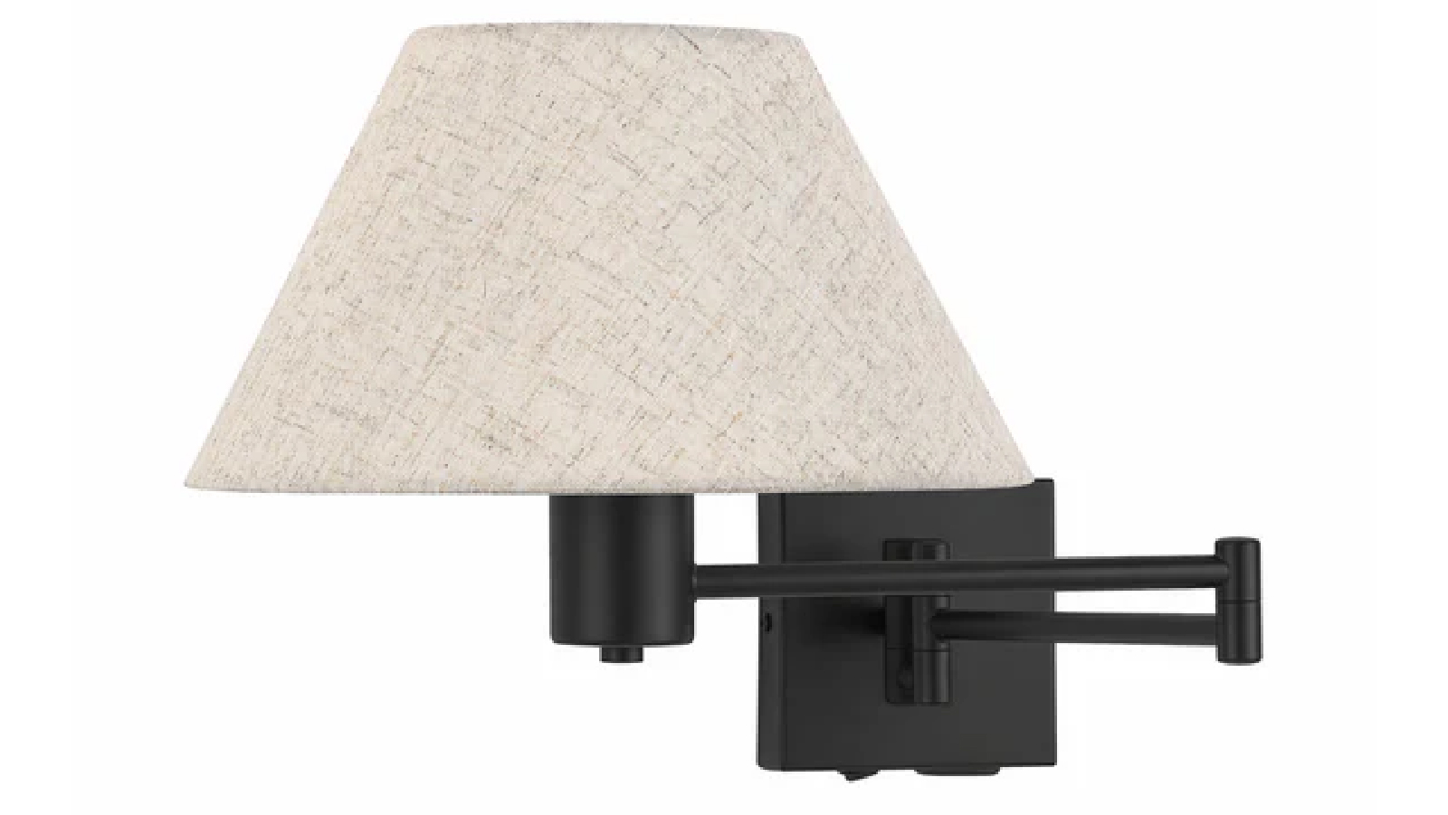 Lexi Lighting Elspet Swing Arm Wall Lamp with Charging Ports - Black