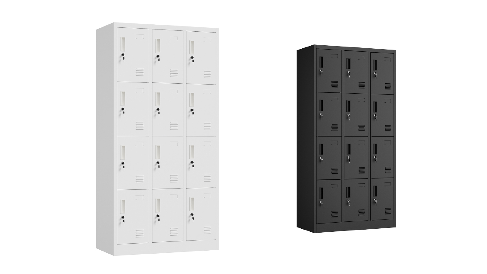 Oikiture 12 Doors Locker Cabinet Metal Storage