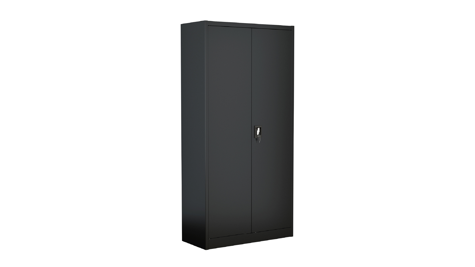 Oikiture 185cm Steel Lockable Filing Cabinet - Black