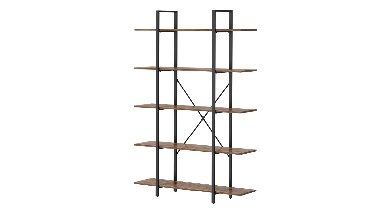 Oikiture 5 Tier Metal Display Shelf Stand Bookshelf - 1.2m
