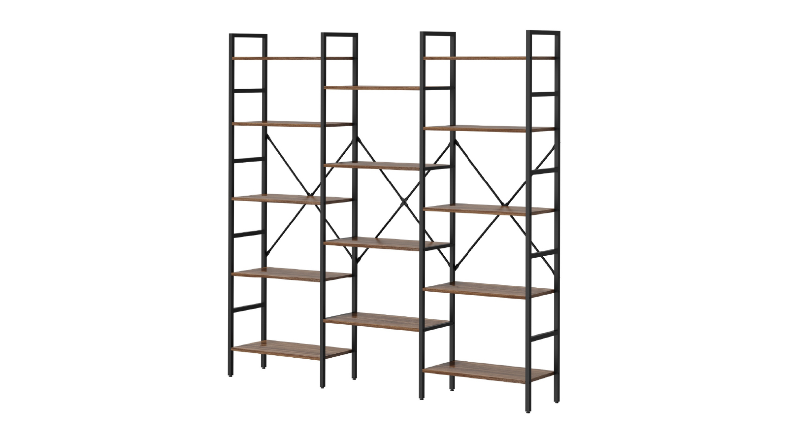 Oikiture 14 Tier Metal Display Shelf Stand Bookshelf - 1.76m