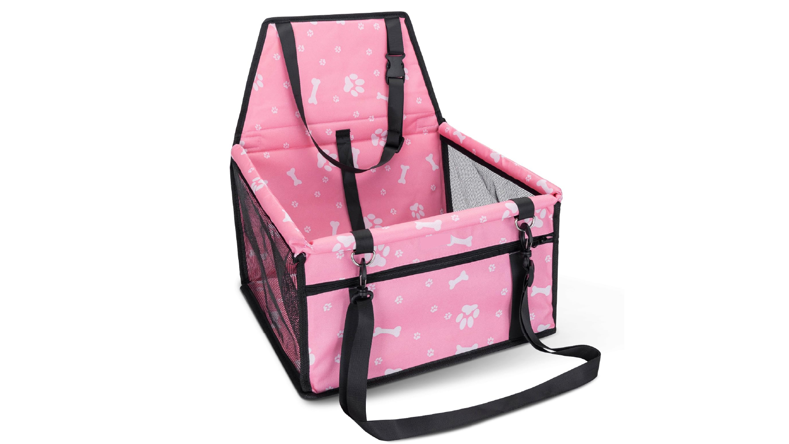 AUPK Auto Travel Carrier Safety Protector Basket - Pink Paws
