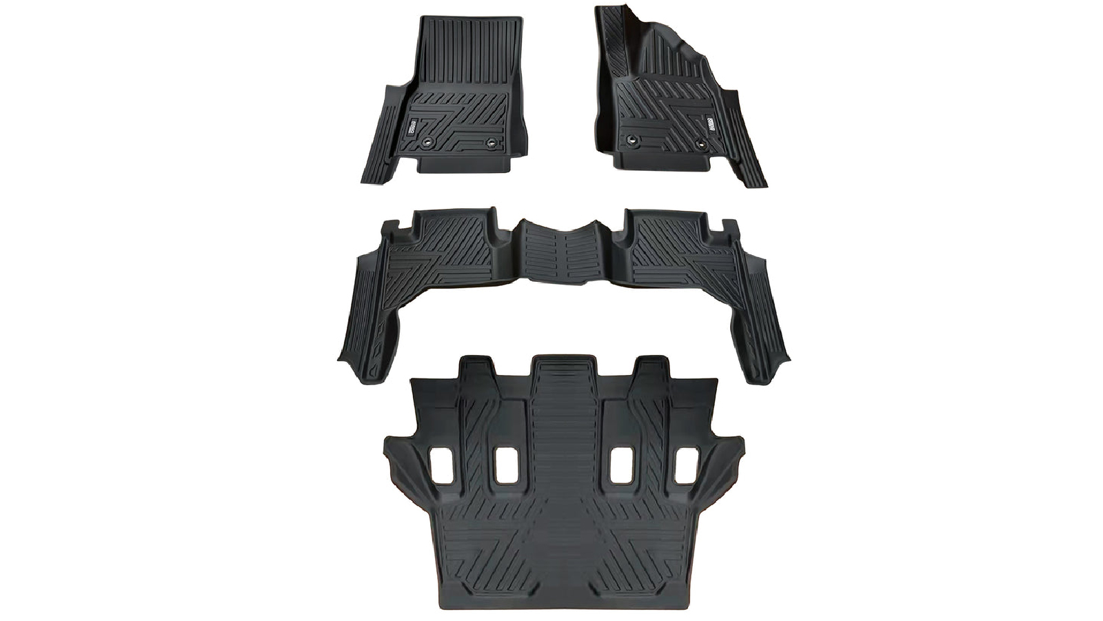 AUSGO 5D 3-Row Set Car Floor Mats Compatible for Lexus LX Series LX500d LX600 2021-Onwards