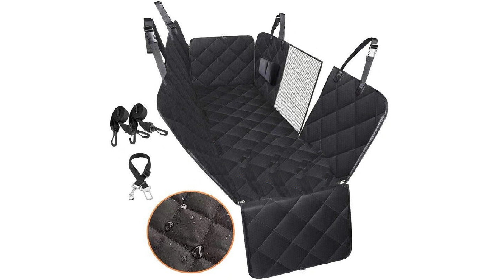 AUPK Premium Waterproof Back Car Seat Cover with Mesh Window