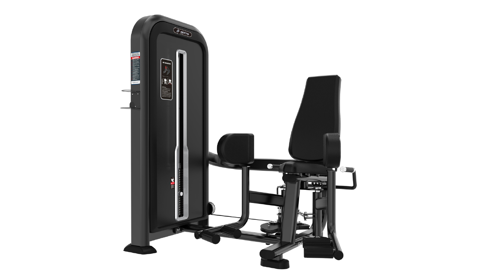 Fitness Hero T-MAX Series Matte Black Frame Abductor Pin Loaded Machine with Black B3 Seat