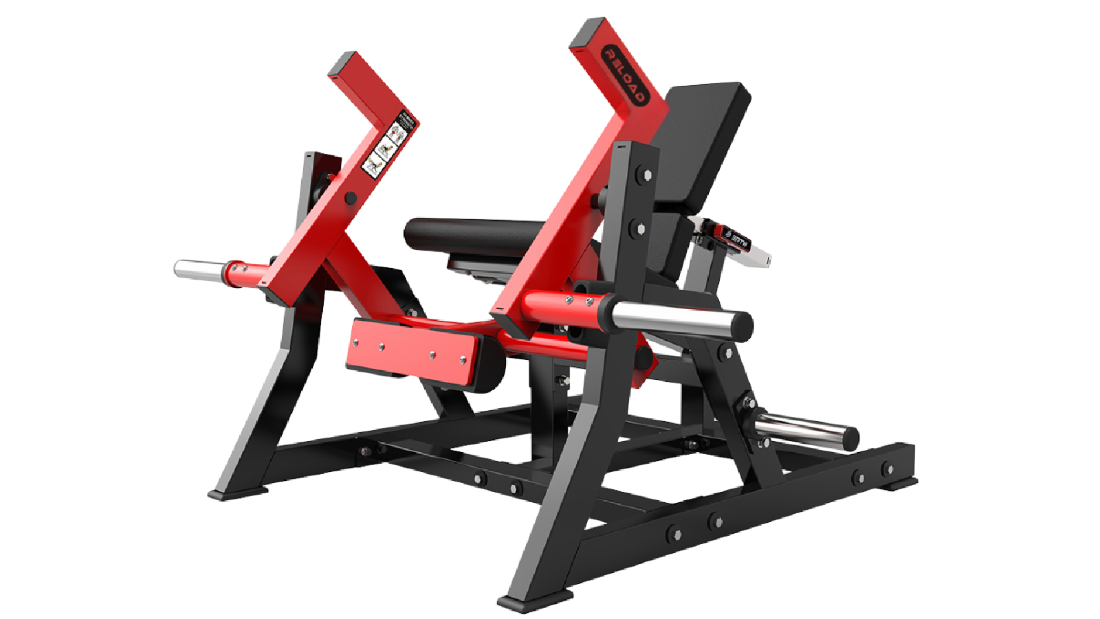 Fitness Hero Raptor Series Matte Black Frame Seated Leg Extension Plate Loaded Machine with Black B3 Seat