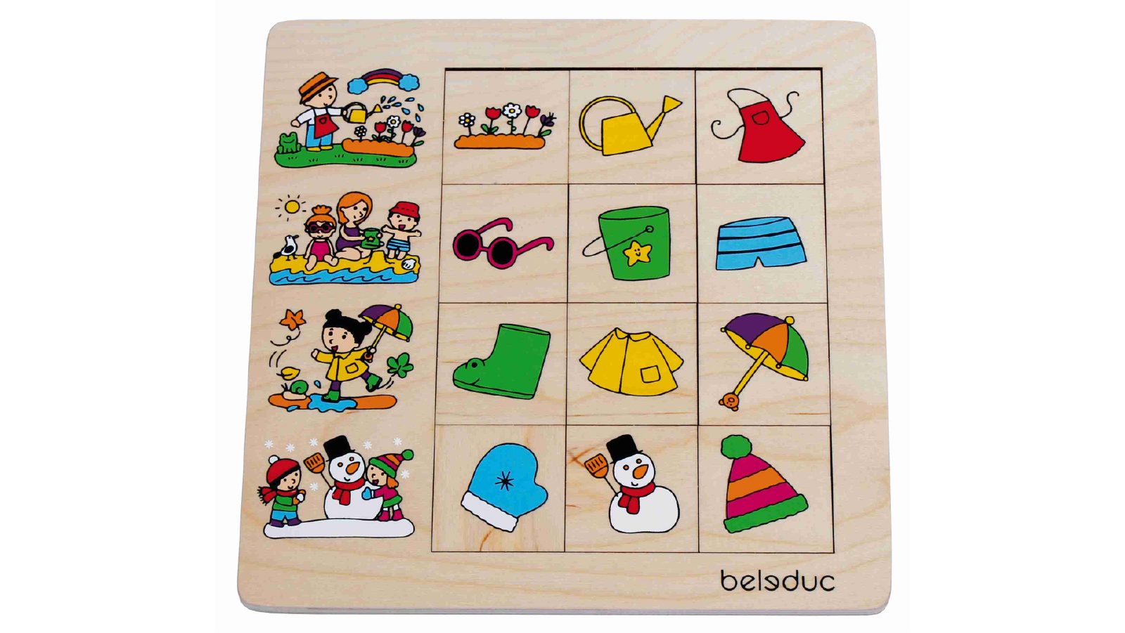 Beleduc Sorting Game Puzzle - Seasons
