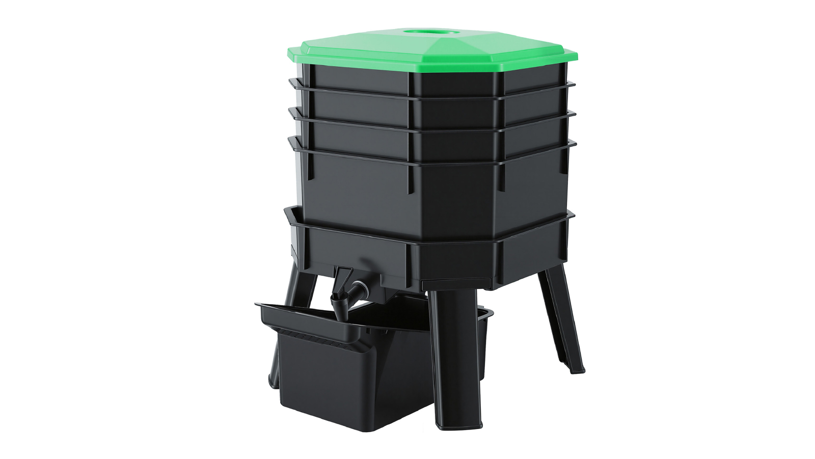 Gardeon 4-Tray Stackable Worm Farm Composter Bin with Liquid Fertiliser Tap