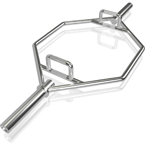Costway Olympic Shrug Deadlift Barball Hex Tricep Bar 365kg Load with 2 Spring Collars Weight
